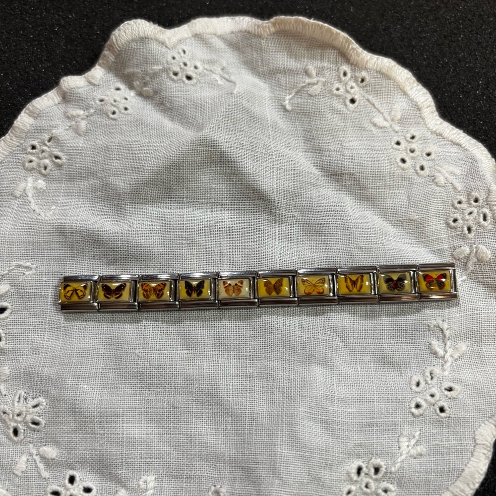 Y2K Uberry Italian Bracelet Butterfly Charm with Silver Accents NWOT (10 Avail) - Picture 4 of 6